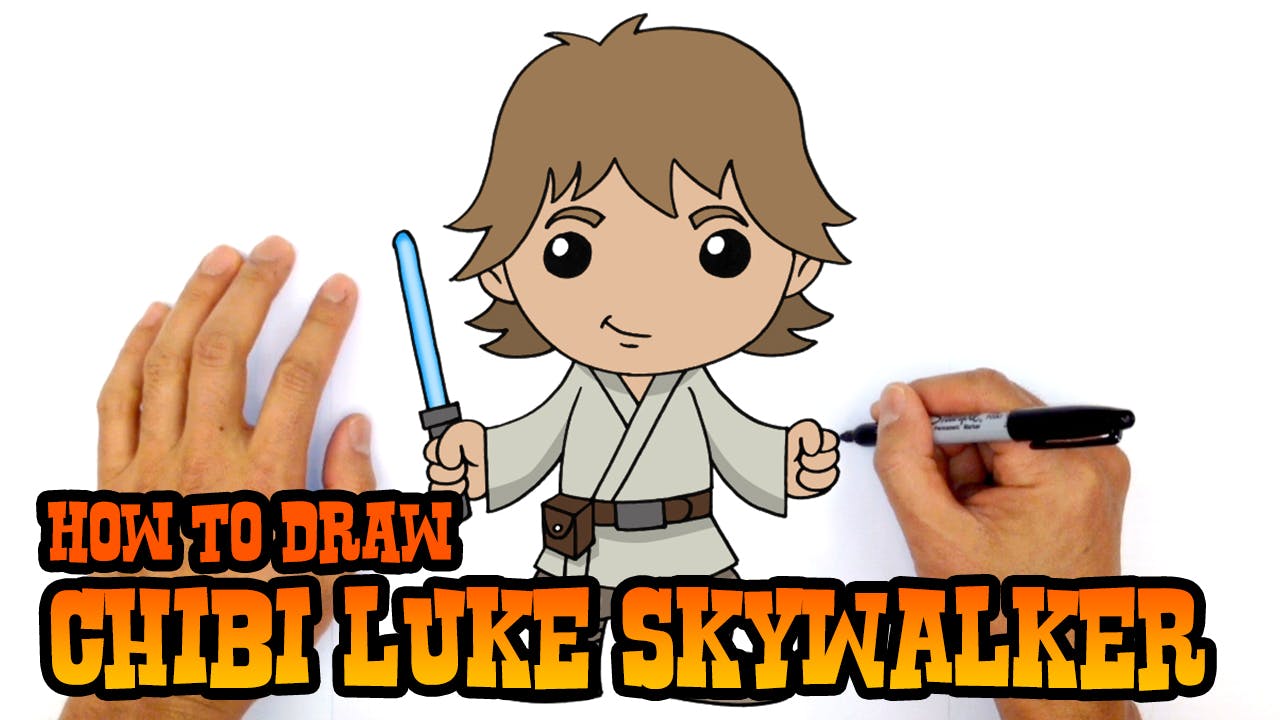 How to Draw Chibi Luke Skywalker Star Wars C4K ACADEMY